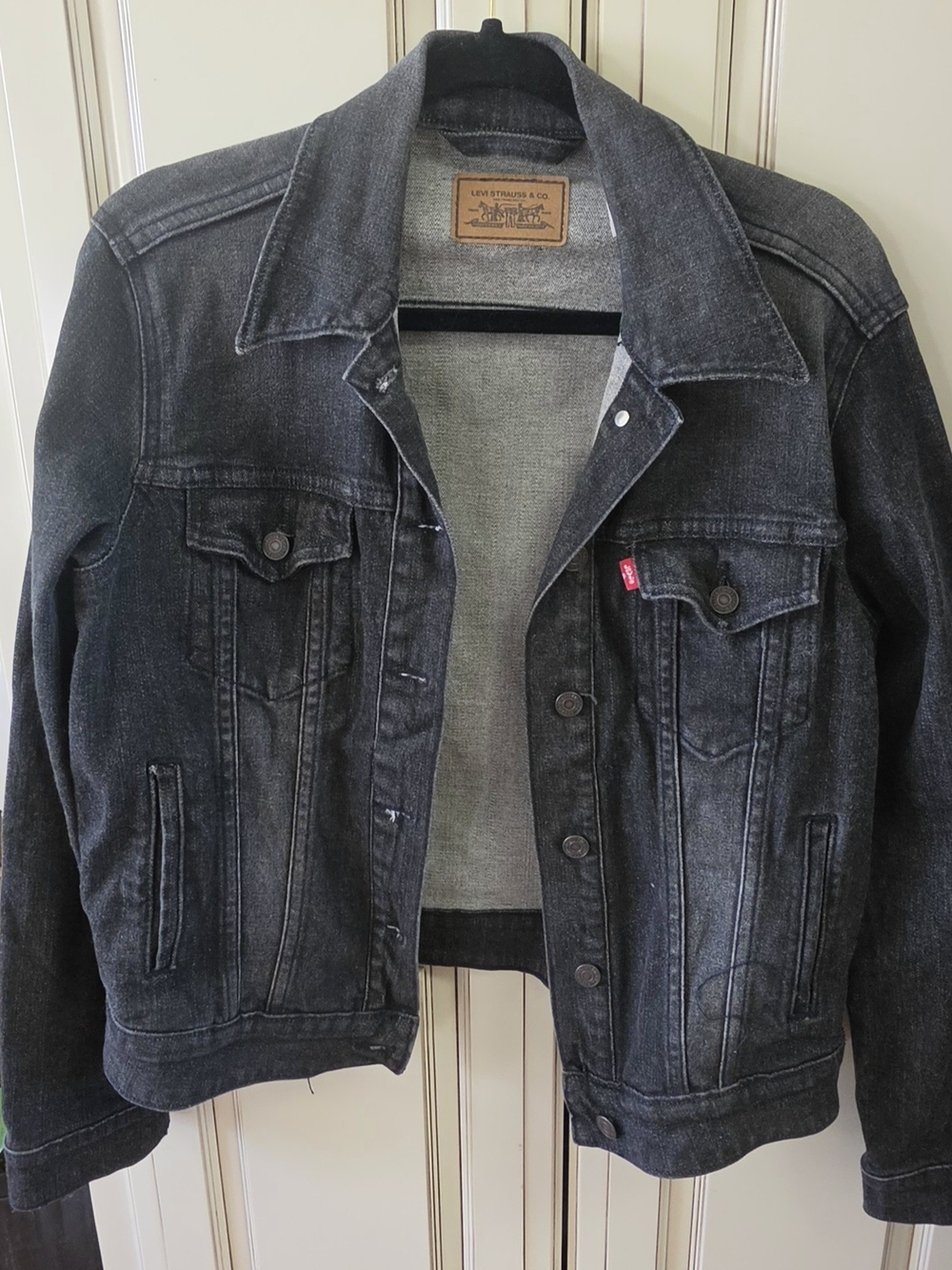 Levi's Black Washed Denim Trucker Jacket